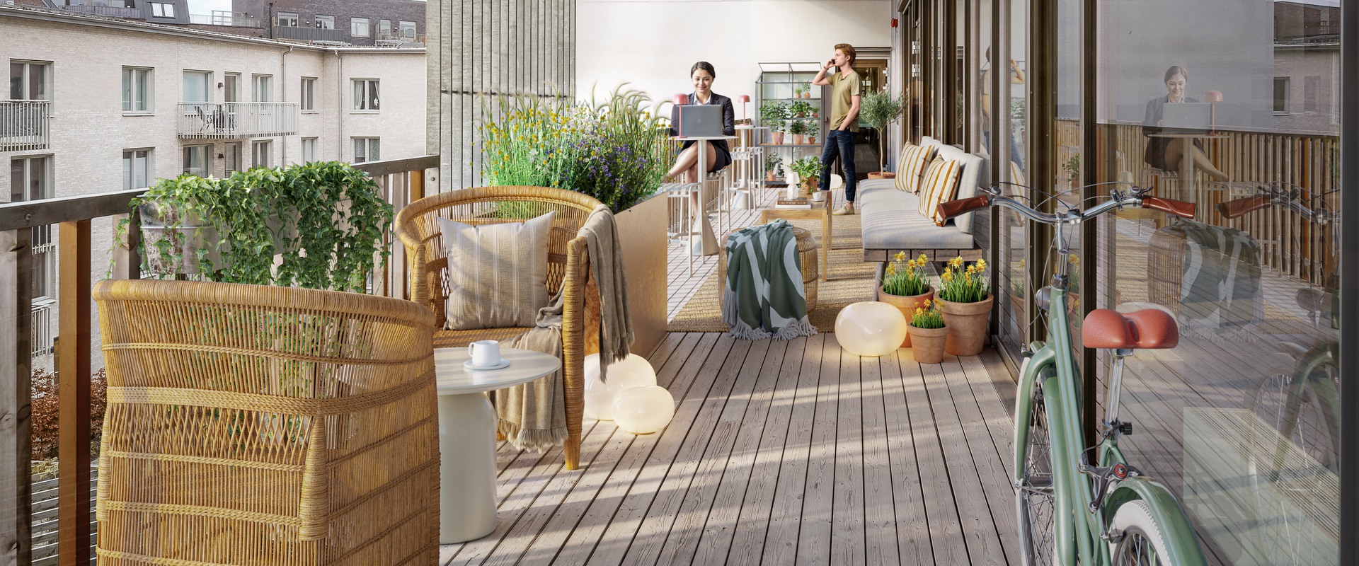Kontor på stationsnära läge med stora terrasser