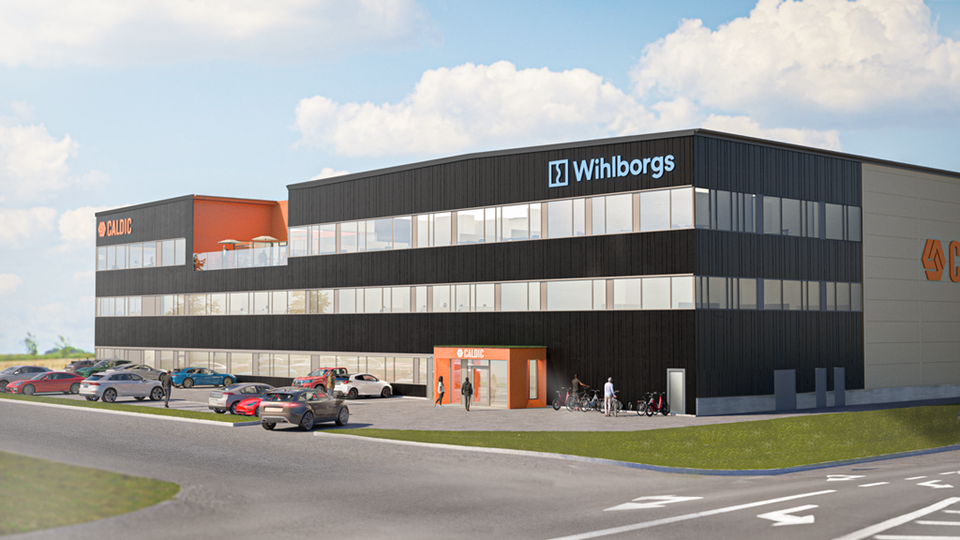 Wihlborgs bygger en ny anläggning åt Caldic. 