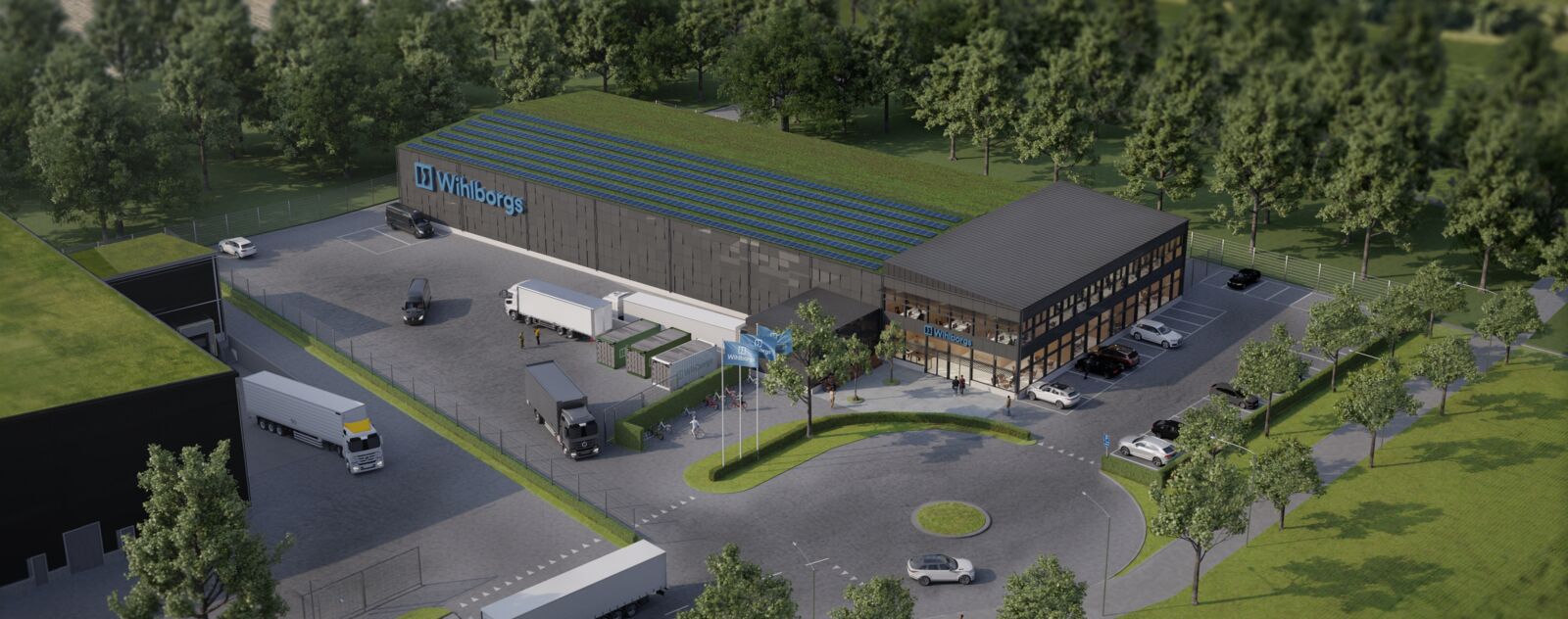 Visual representation of a potential industrial or production facility at Gastelyckan in Lund.